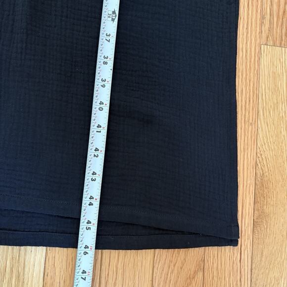 JENNI KAYNE Cypress Shift Dress Size XS Black Gauze Cotton Minimalist Lagenlook - Picture 8 of 9